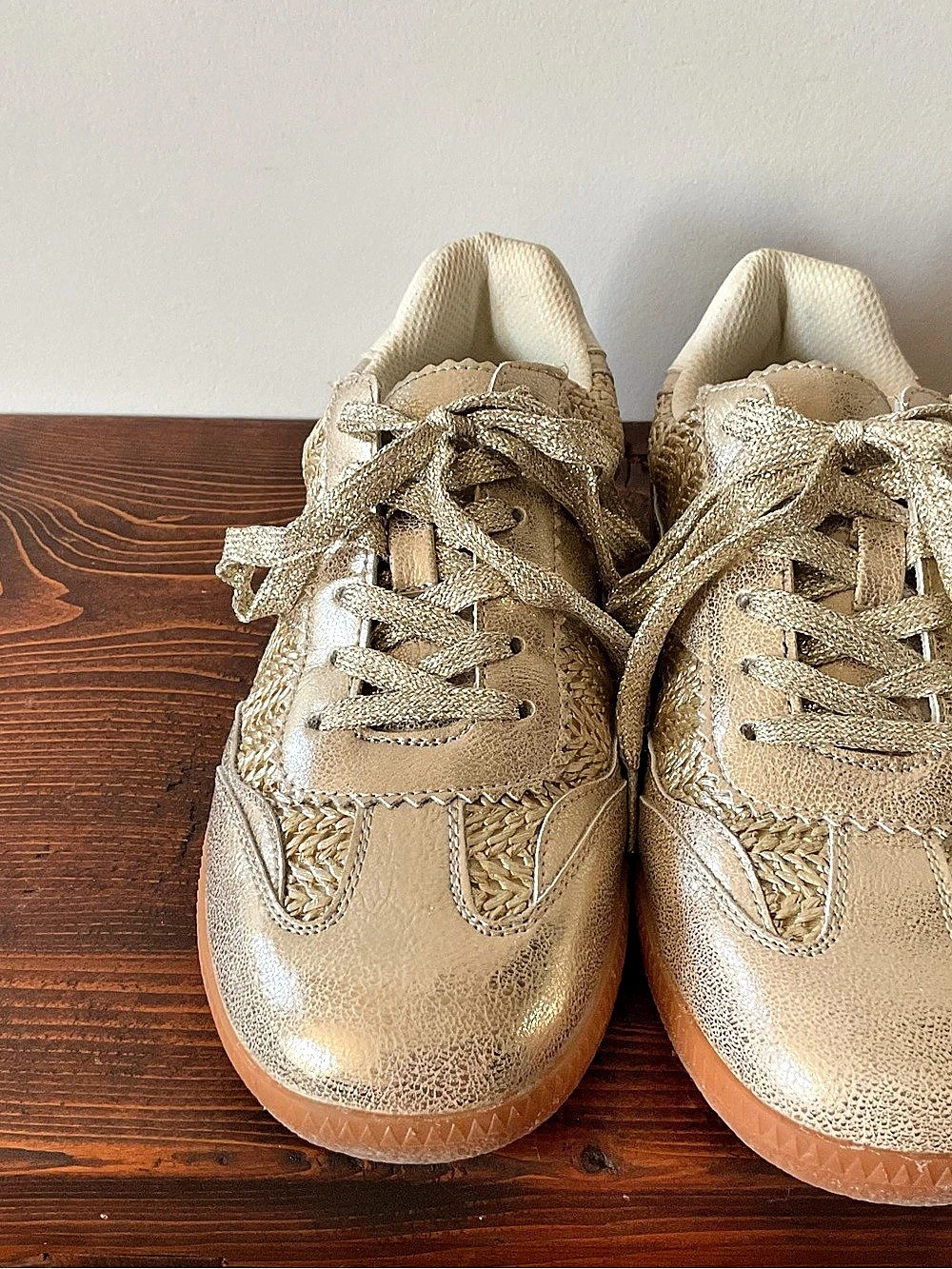 Gold & White Sneakers US 7.5